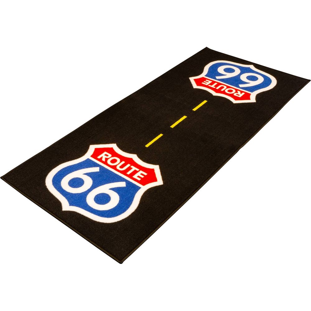 BikeTek Series 3 Route 66 Garage Mat Black FREE 1 YEAR Returns, FREE UK Delivery | ThrottleChimp
