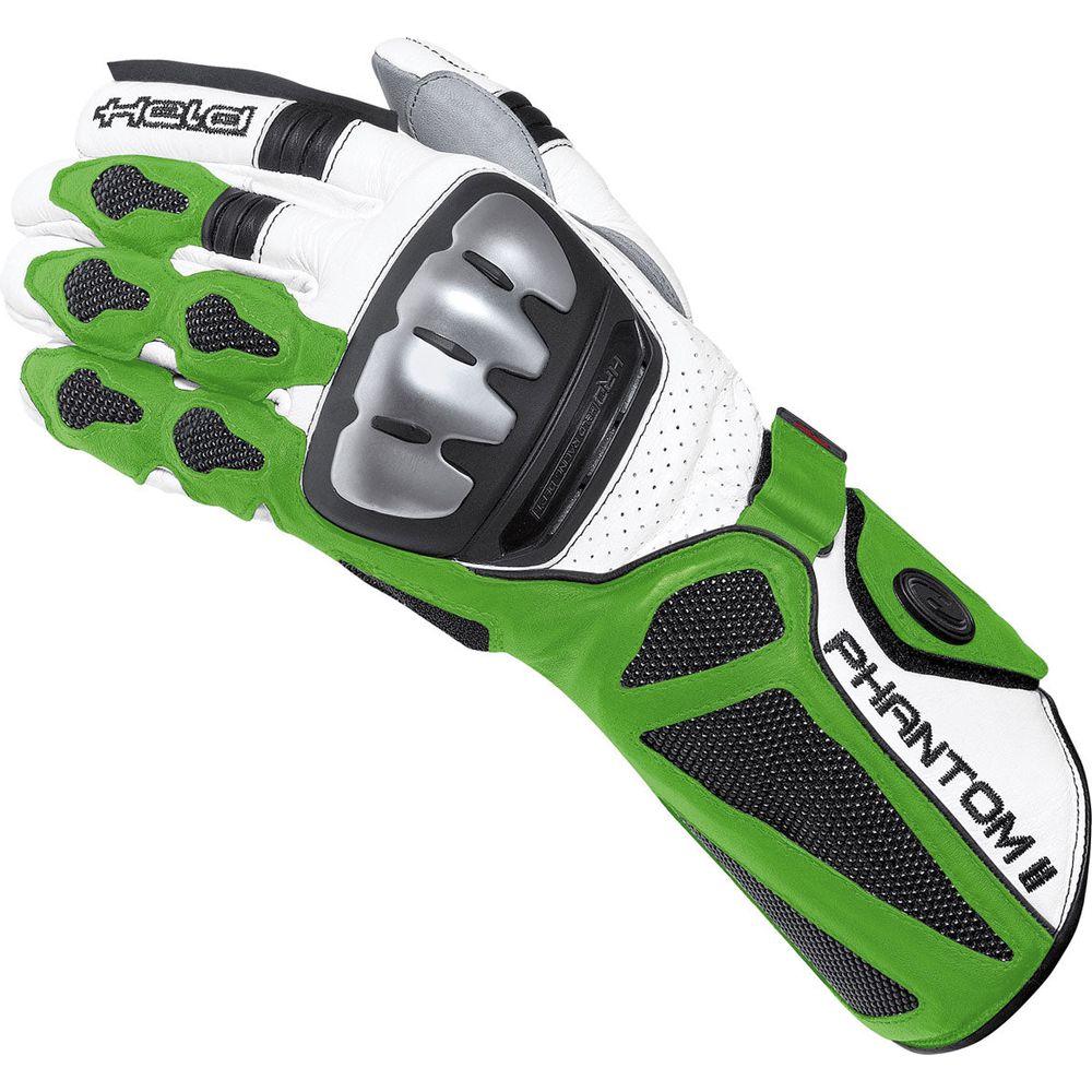 Held Phantom 2 Leather Gloves White / Green FREE 1 YEAR Returns, FREE UK Delivery | ThrottleChimp