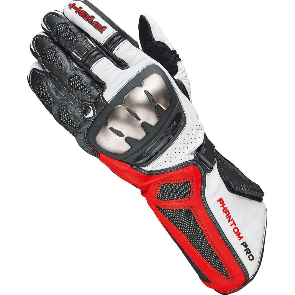 Held Phantom Pro Leather Gloves Black / White / Red FREE 1 YEAR Returns, FREE UK Delivery | ThrottleChimp