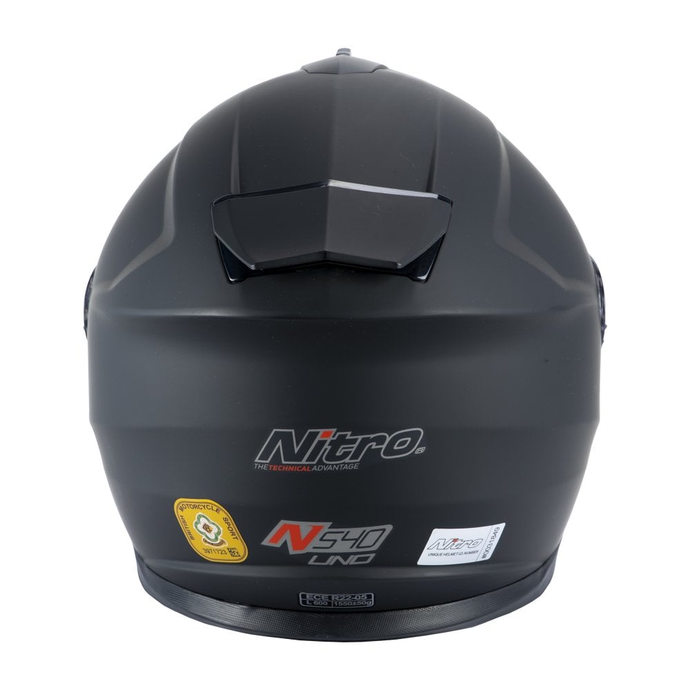Nitro N540 DVS Full Face Helmet Satin Black FREE 1 YEAR Returns, FREE UK Delivery | ThrottleChimp