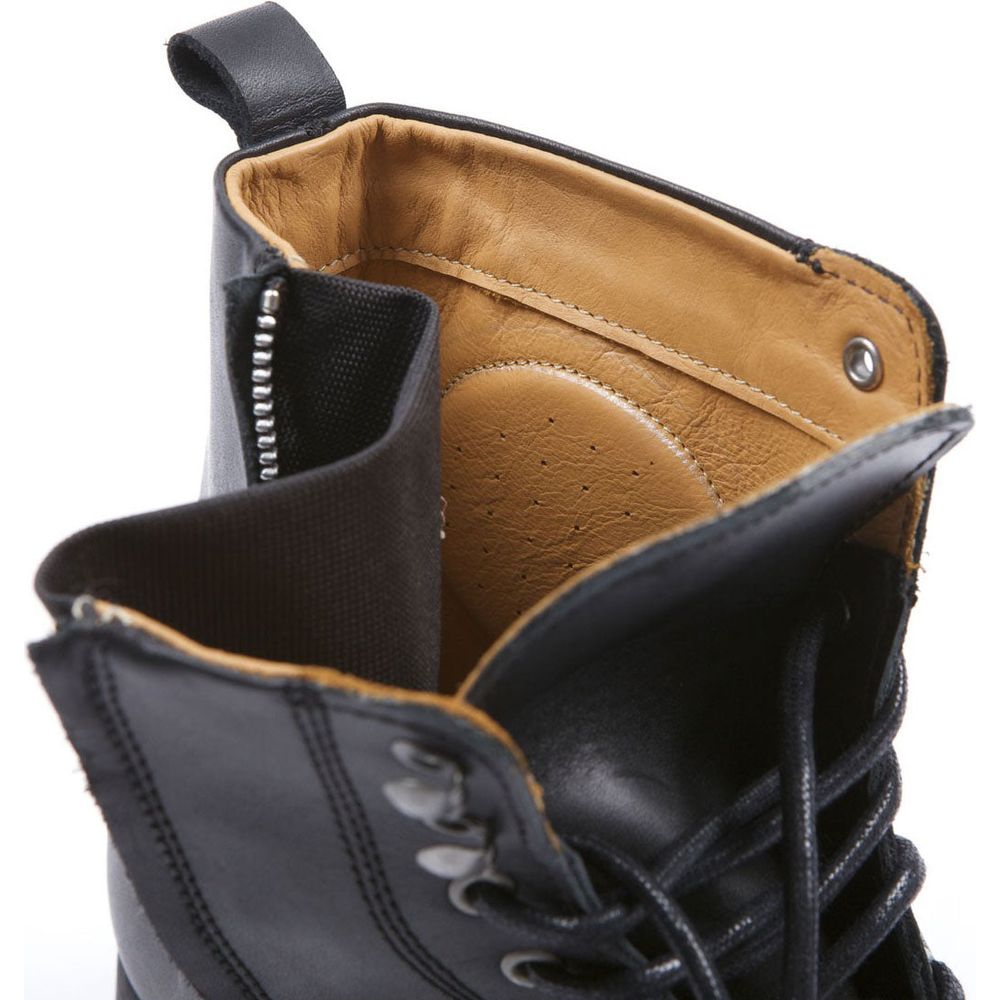 Helstons City Leather Boots Aniline Black FREE 1 YEAR Returns, FREE UK Delivery | ThrottleChimp