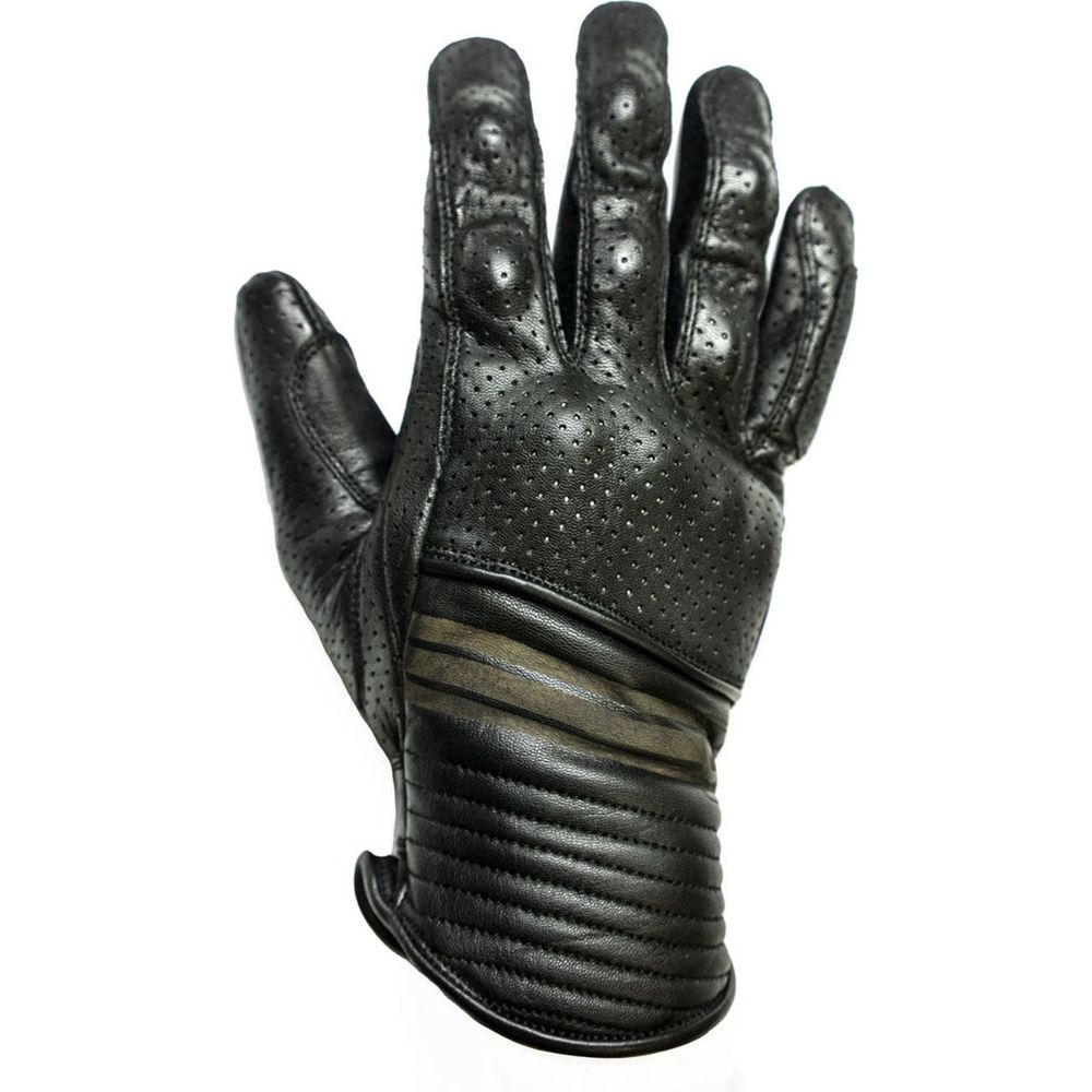 Helstons Corporate Summer Perforated Leather Gloves Black FREE 1 YEAR Returns, FREE UK Delivery | ThrottleChimp