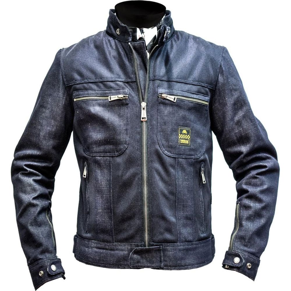 Helstons Genesis Cotton-Mesh Textile Jacket Blue FREE 1 YEAR Returns, FREE UK Delivery | ThrottleChimp
