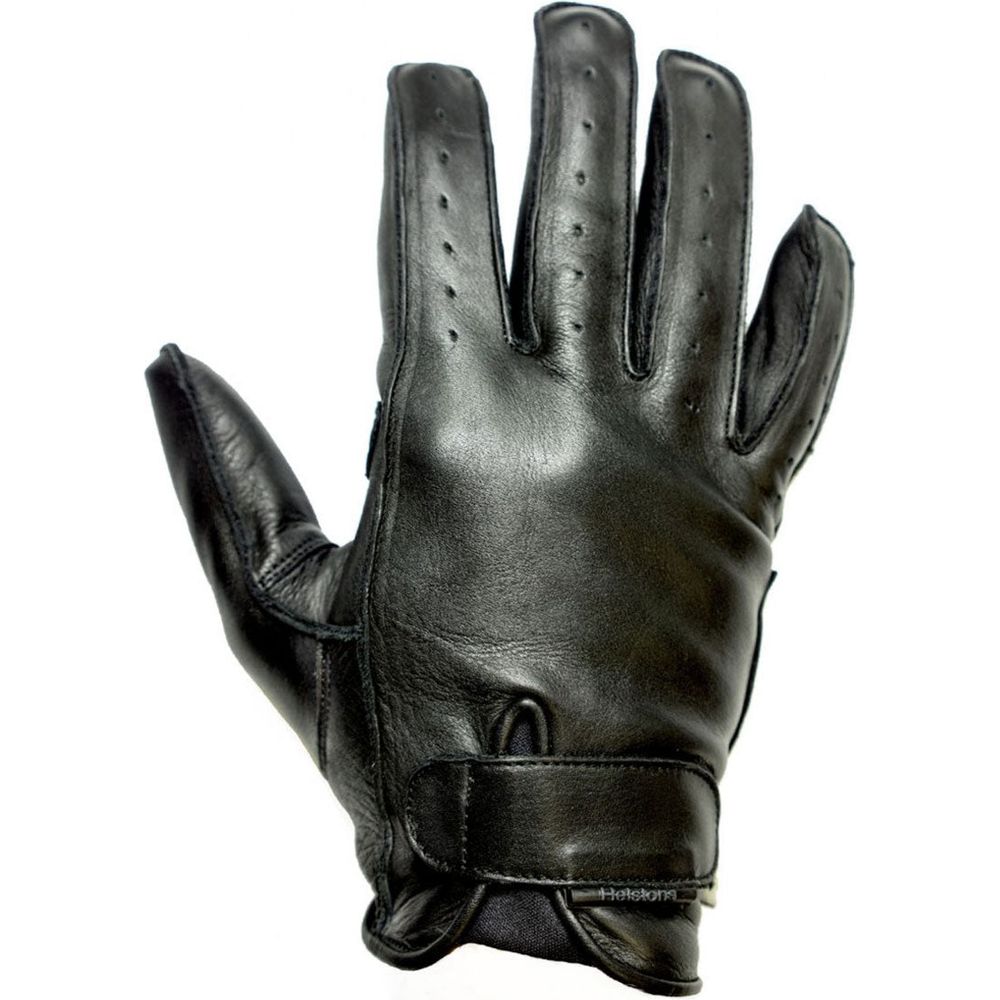 Helstons Hiro Summer Leather Gloves Black FREE 1 YEAR Returns, FREE UK Delivery | ThrottleChimp