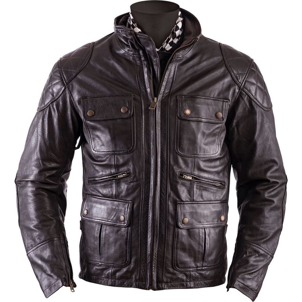 Helstons Hunt Rag Leather Jacket Brown FREE 1 YEAR Returns, FREE UK Delivery | ThrottleChimp