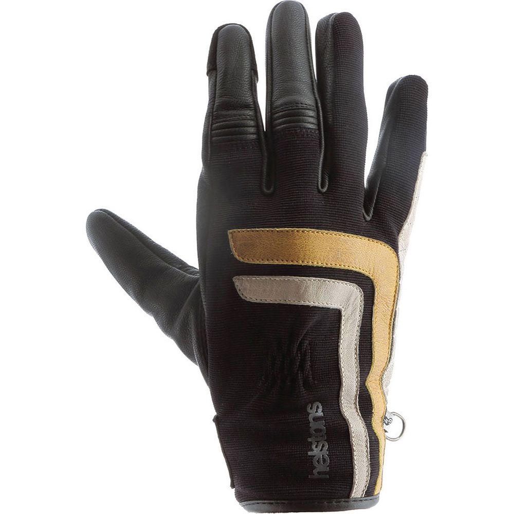 Helstons Jeff 4Ways Summer Leather Gloves Black / Gold / Beige FREE 1 YEAR Returns, FREE UK Delivery | ThrottleChimp