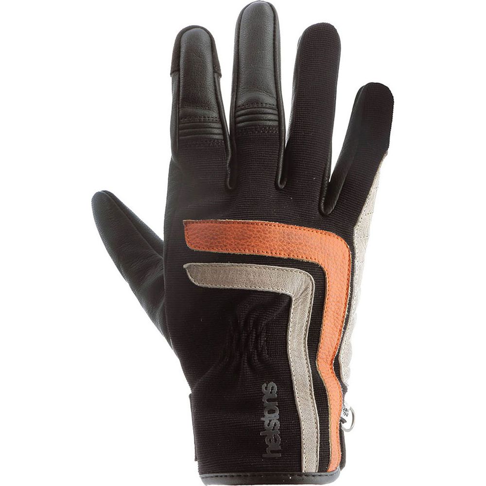 Helstons Jeff 4Ways Summer Leather Gloves Black / Orange / Beige FREE 1 YEAR Returns, FREE UK Delivery | ThrottleChimp