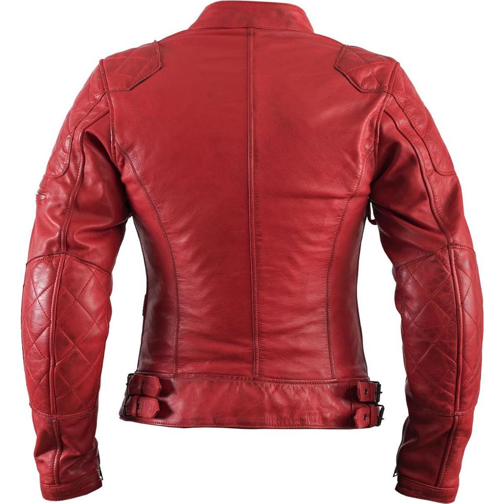 Helstons KS70 Ladies Leather Jacket Soft Red FREE 1 YEAR Returns, FREE UK Delivery | ThrottleChimp