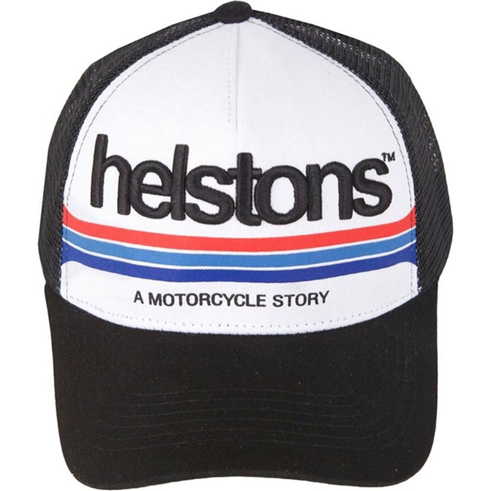 Helstons Mora Cap Black / White / Black FREE 1 YEAR Returns, FREE UK Delivery | ThrottleChimp