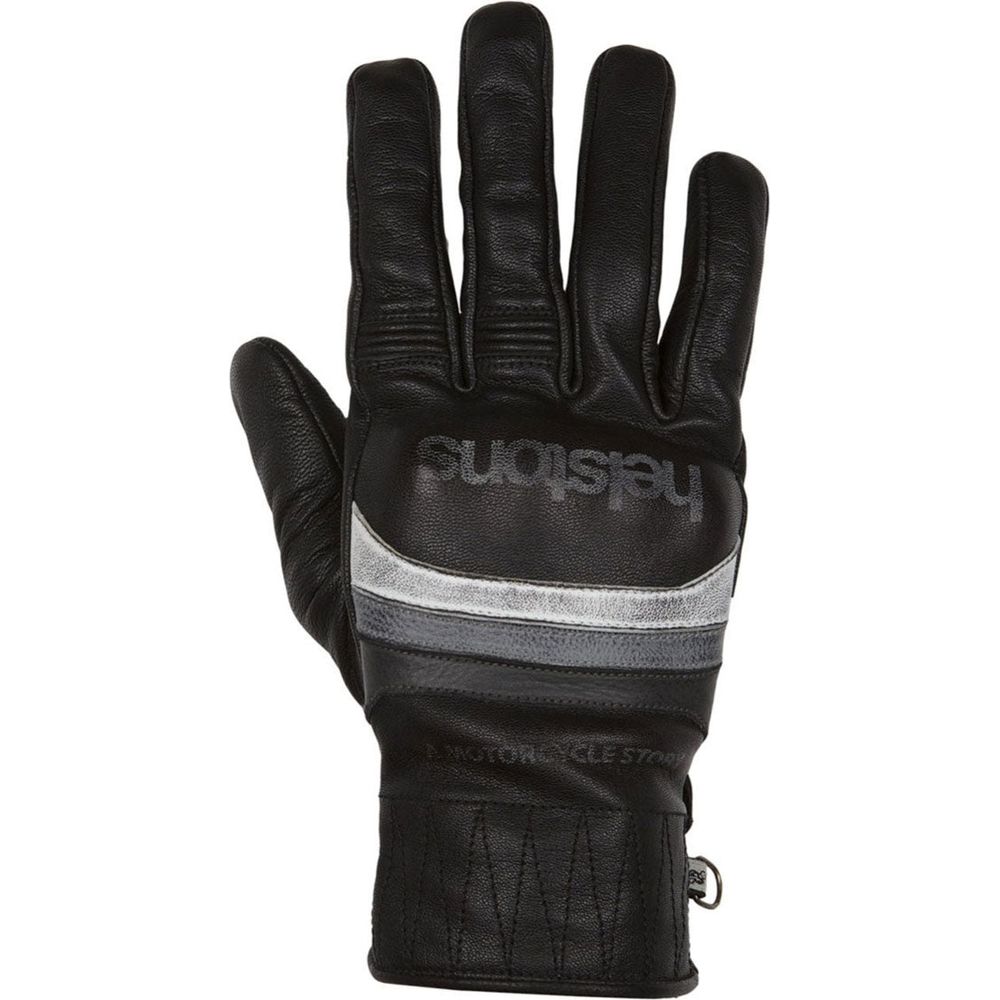 Helstons Mora Summer Leather Gloves Black / White / Grey FREE 1 YEAR Returns, FREE UK Delivery | ThrottleChimp