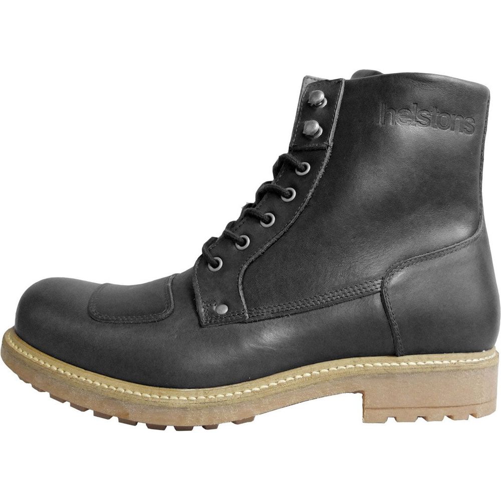 Helstons Mountain Leather Boots Aniline Black FREE 1 YEAR Returns, FREE UK Delivery | ThrottleChimp