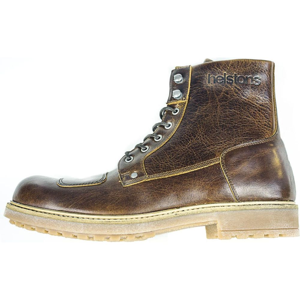 Helstons Mountain Leather Boots Aniline Brown FREE 1 YEAR Returns, FREE UK Delivery | ThrottleChimp