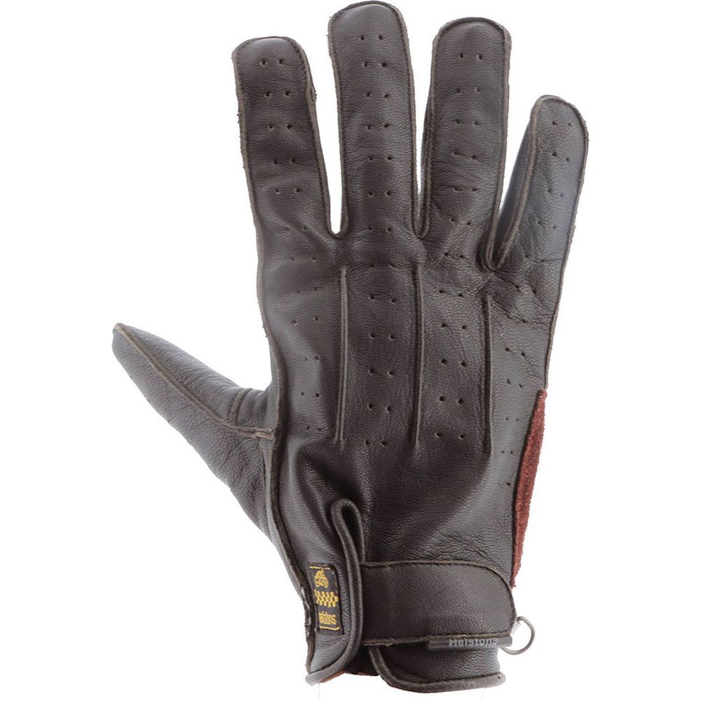 Helstons Oscar Summer Perforated Leather Gloves Brown / Brown FREE 1 YEAR Returns, FREE UK Delivery | ThrottleChimp