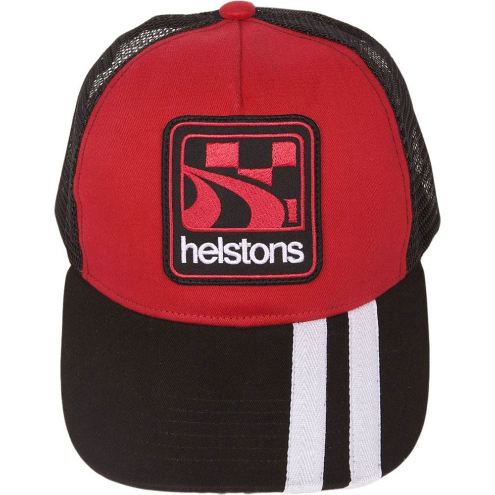 Helstons Shelby Cap Red / White FREE 1 YEAR Returns, FREE UK Delivery | ThrottleChimp