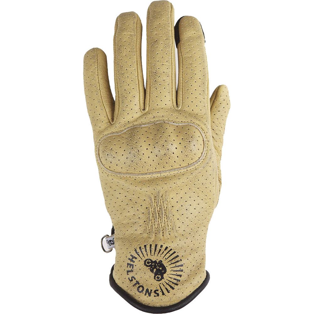 Helstons Sun Air Summer Leather Gloves Beige / Black FREE 1 YEAR Returns, FREE UK Delivery | ThrottleChimp