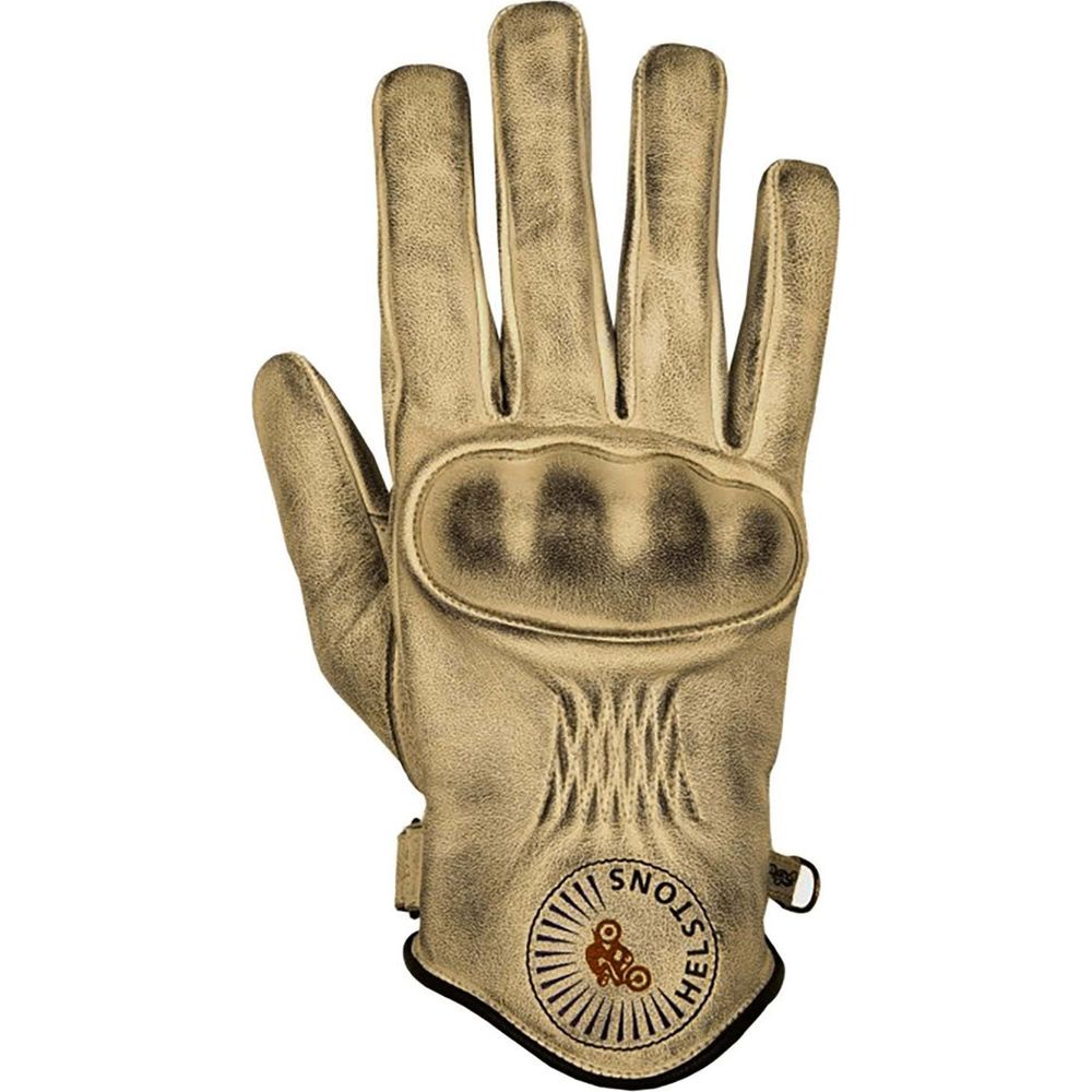 Helstons Sun Summer Leather Gloves Beige / Black FREE 1 YEAR Returns, FREE UK Delivery | ThrottleChimp