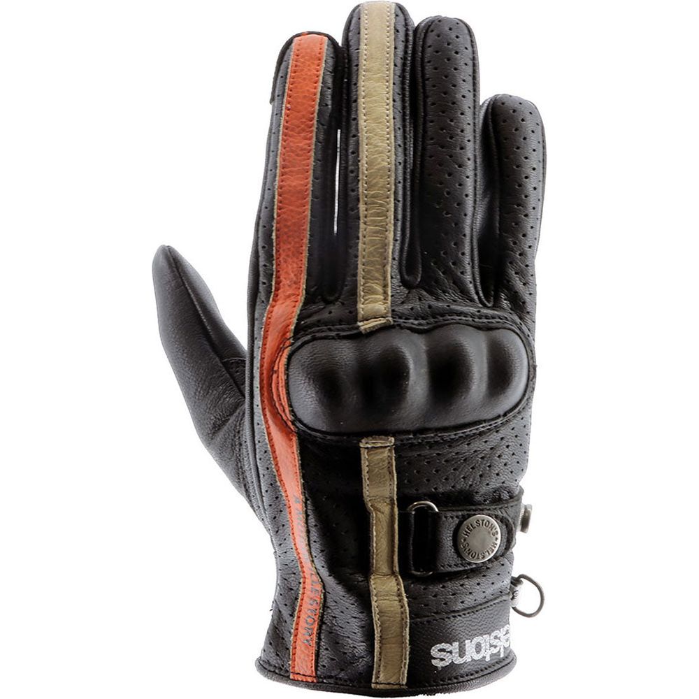 Helstons Tinta Air Summer Ladies Leather Gloves Black / Orange / Beige FREE 1 YEAR Returns, FREE UK Delivery | ThrottleChimp