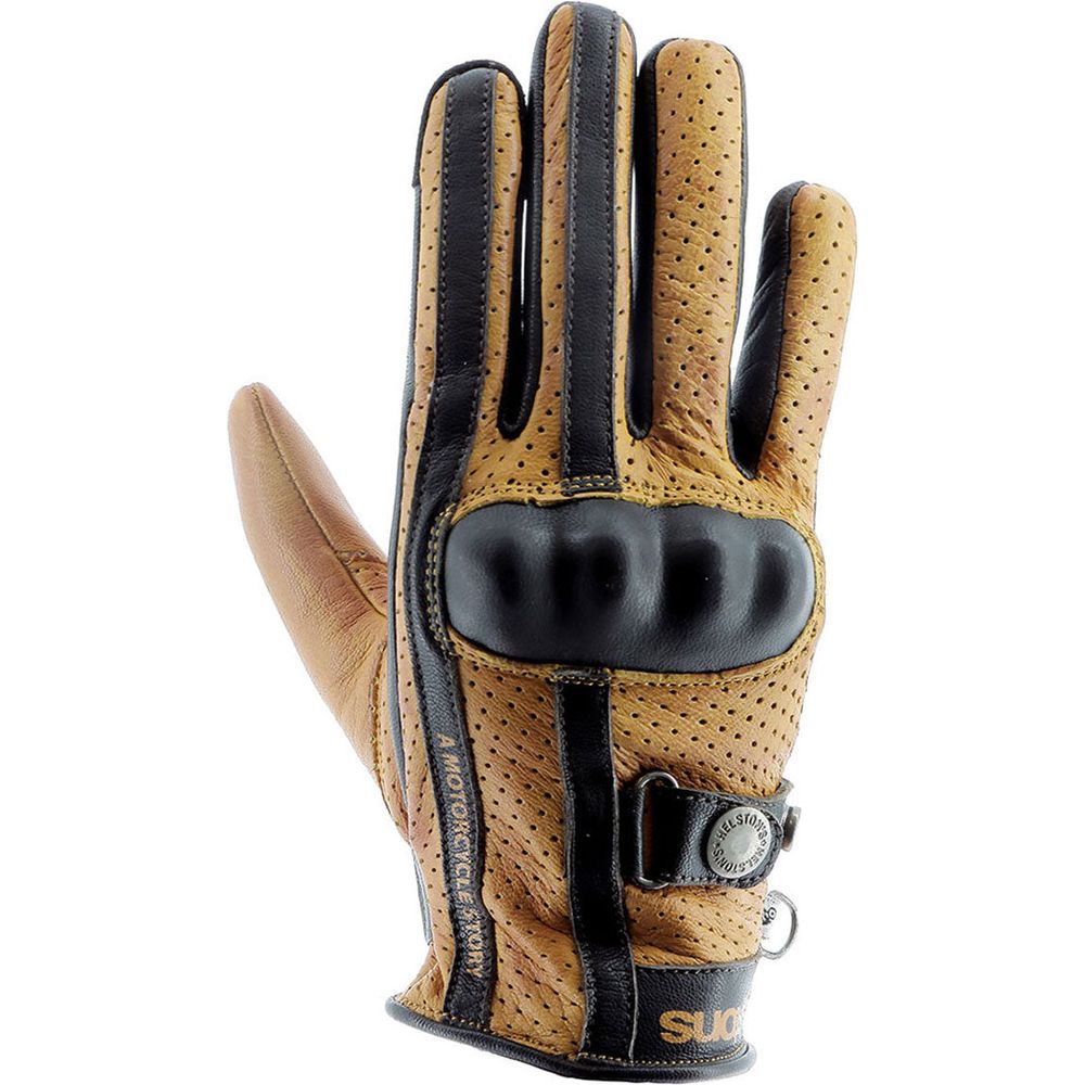 Helstons Tinta Air Summer Ladies Leather Gloves Gold / Brown FREE 1 YEAR Returns, FREE UK Delivery | ThrottleChimp