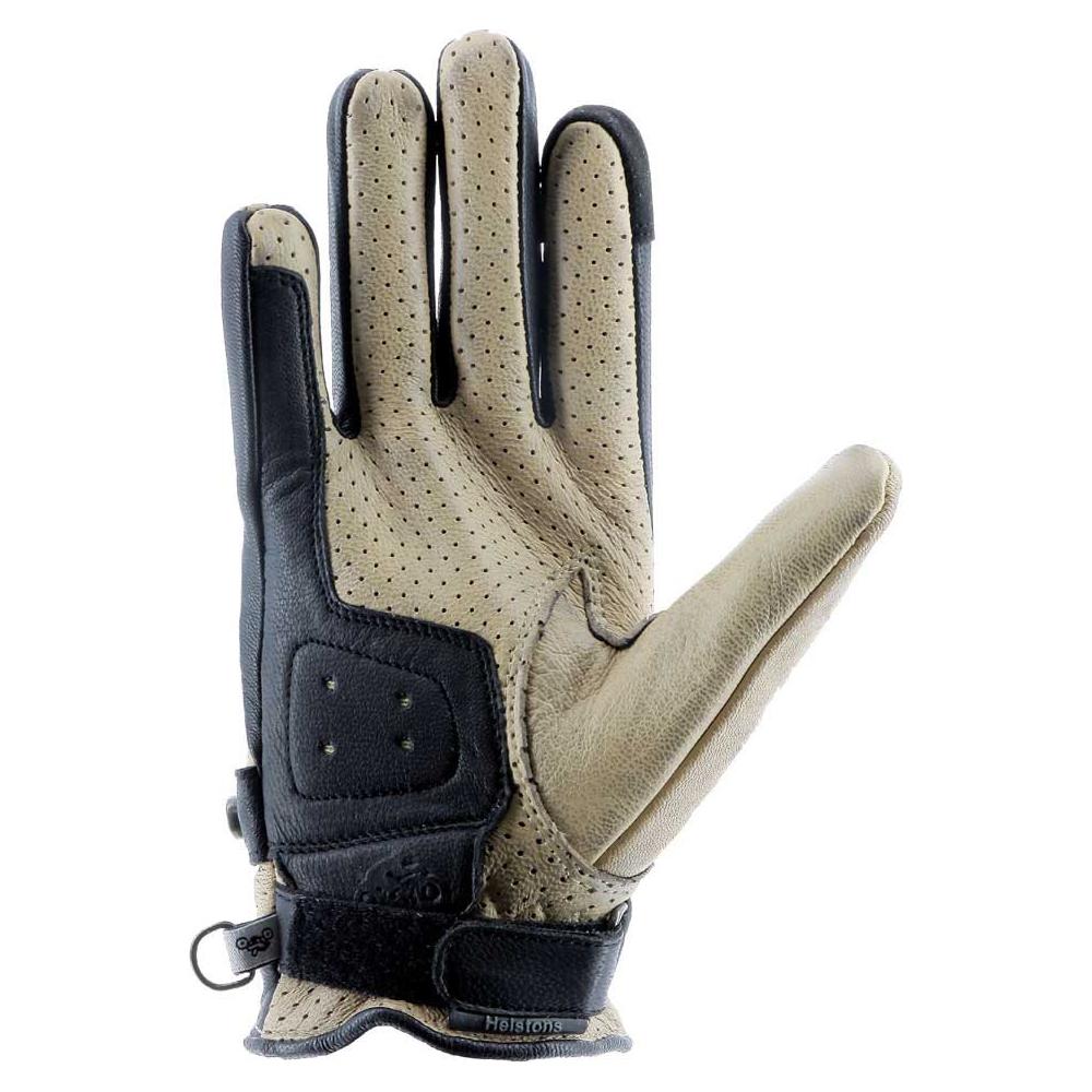 Helstons Tinta Air Summer Ladies Leather Gloves Beige / Black FREE 1 YEAR Returns, FREE UK Delivery | ThrottleChimp