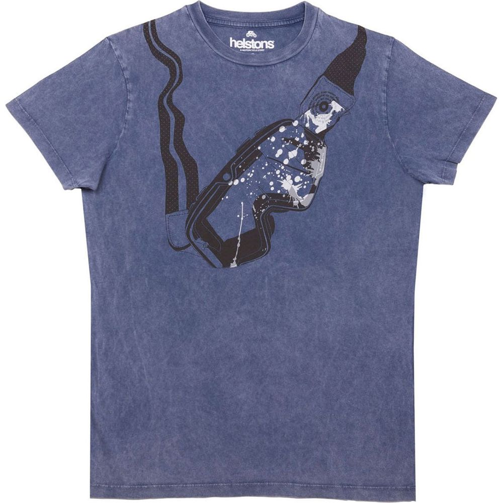 Helstons Visor Goggles T-Shirt Blue FREE 1 YEAR Returns, FREE UK Delivery | ThrottleChimp