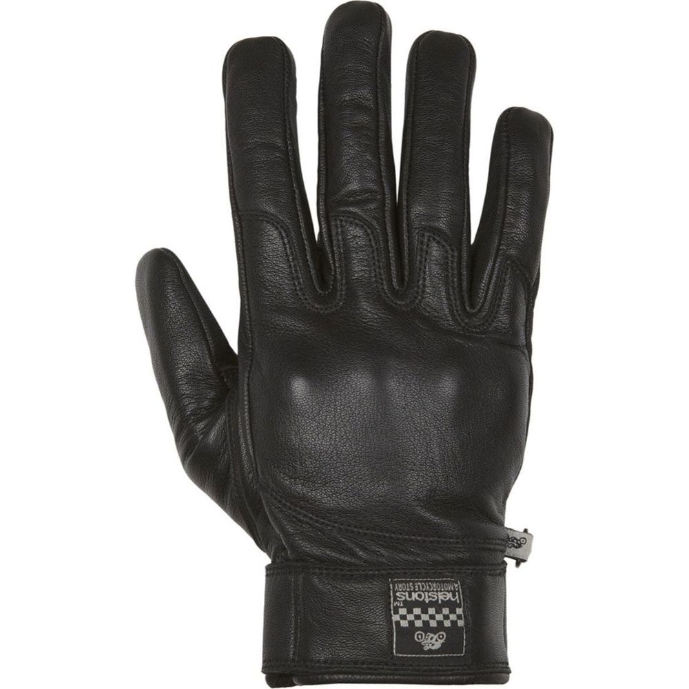 Helstons Wolf Summer Leather Gloves Black FREE 1 YEAR Returns, FREE UK Delivery | ThrottleChimp