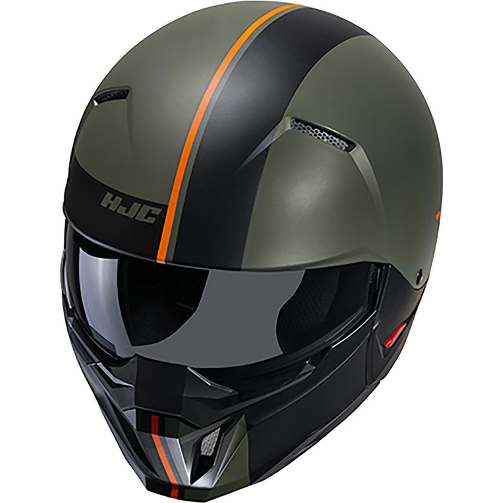 HJC I20 Batol Open Face Helmet MC4SF Green FREE 1 YEAR Returns, FREE UK Delivery | ThrottleChimp