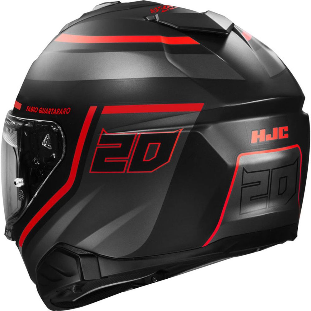 HJC I71 Fabio Quartararo 20 Full Face Helmet MC1SF Black / Red FREE 1 YEAR Returns, FREE UK Delivery | ThrottleChimp