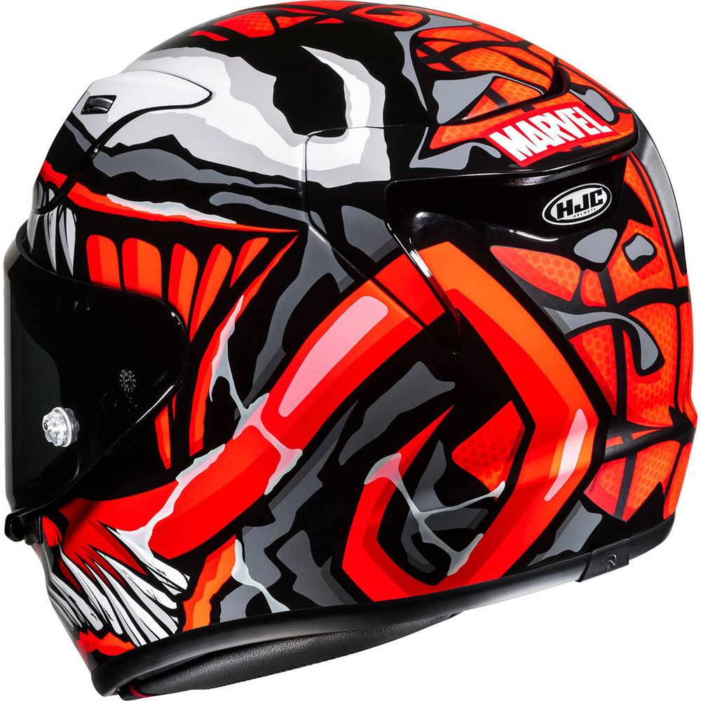 HJC RPHA 12 Maximized Venom Marvel Full Face Helmet MC1SF Black / Red FREE 1 YEAR Returns, FREE UK Delivery | ThrottleChimp