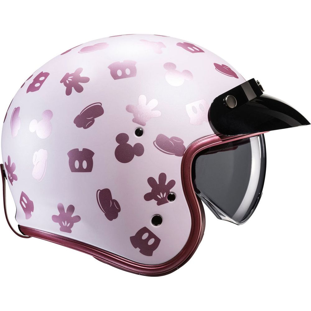 HJC V31 Disney Mickey Open Face Helmet MC8SF Pink FREE 1 YEAR Returns, FREE UK Delivery | ThrottleChimp