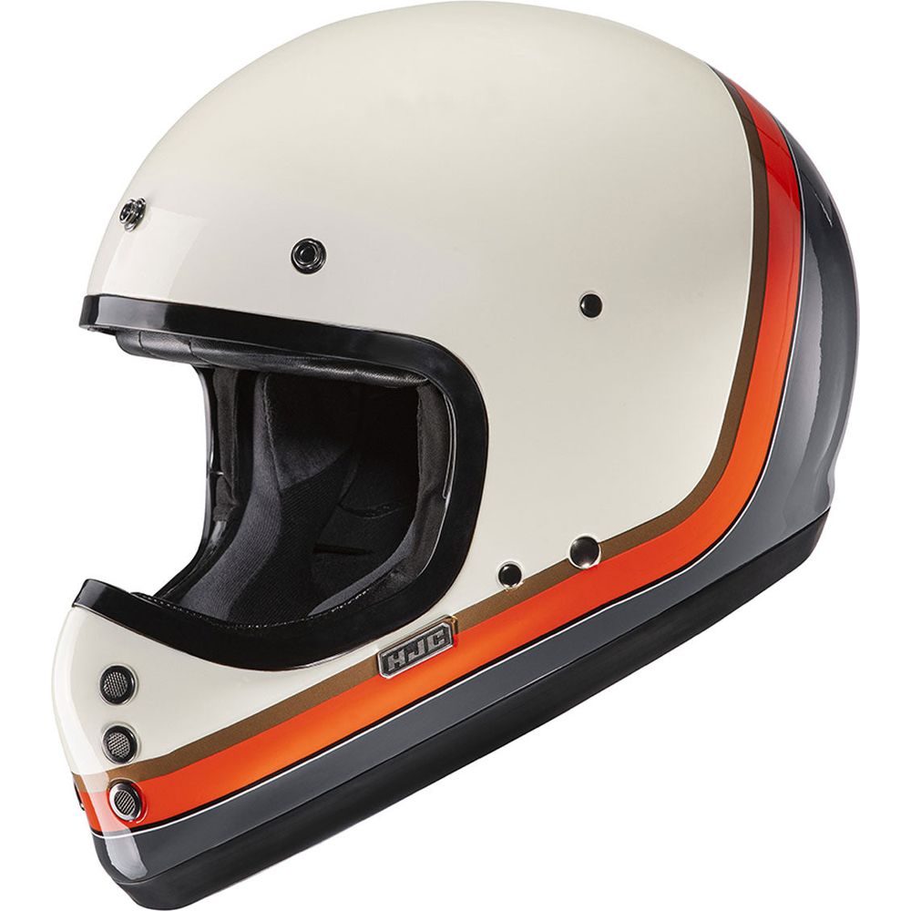 HJC V60 Scoby Full Face Helmet MC7 Brown / Orange / White FREE 1 YEAR Returns, FREE UK Delivery | ThrottleChimp