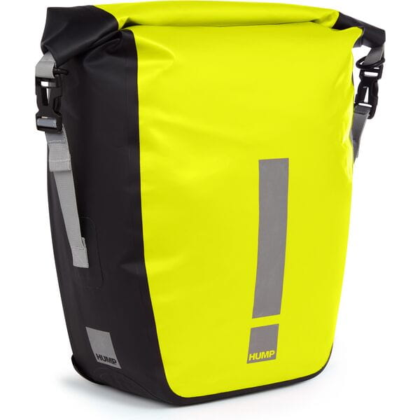 HUMP Reflective Waterproof Single Pannier Hi-Viz Yellow - FREE 1 YEAR Returns, FREE UK Delivery | ThrottleChimp
