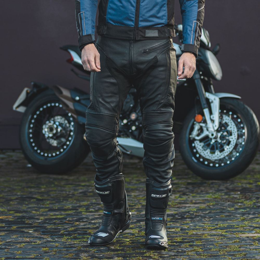 Spada Everider CE Leather Jean Black FREE 1 YEAR Returns, FREE UK Delivery | ThrottleChimp