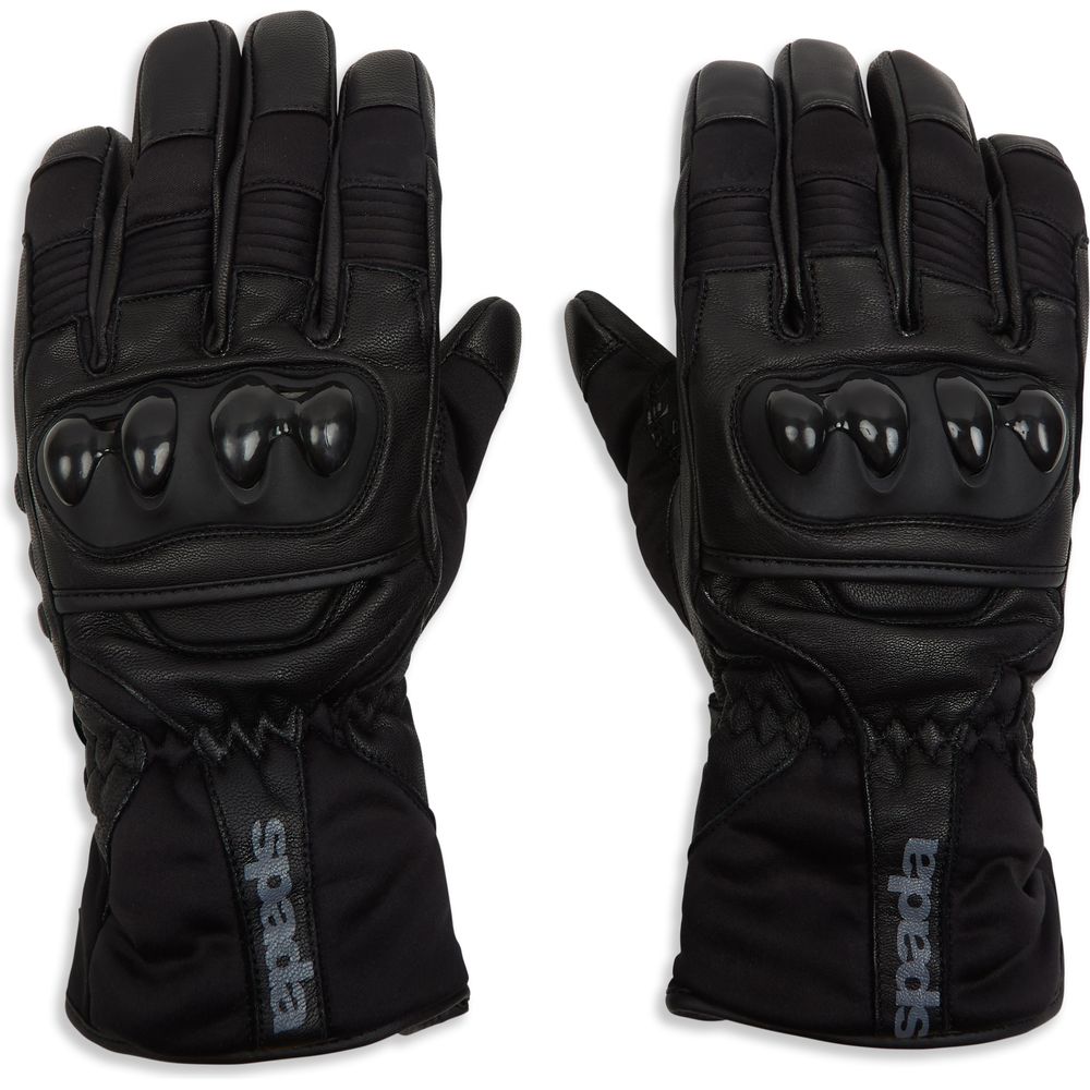 Spada Shadow Waterproof CE Leather Gloves Black FREE 1 YEAR Returns, FREE UK Delivery | ThrottleChimp