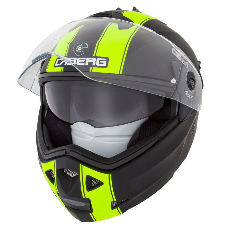 Caberg Duke 2 Legend Flip-Up Helmet Matt Black / Fluo Yellow - ThrottleChimp