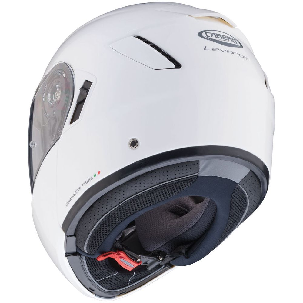 Caberg Levo Plain Flip-Up Helmet White FREE 1 YEAR Returns, FREE UK Delivery | ThrottleChimp