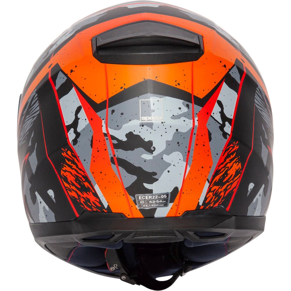 Spada Raiden Full Face Helmet Camo Orange FREE 1 YEAR Returns, FREE UK Delivery | ThrottleChimp