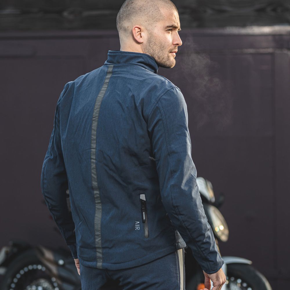 Spada Commute CE Textile Jacket Blue FREE 1 YEAR Returns, FREE UK Delivery | ThrottleChimp