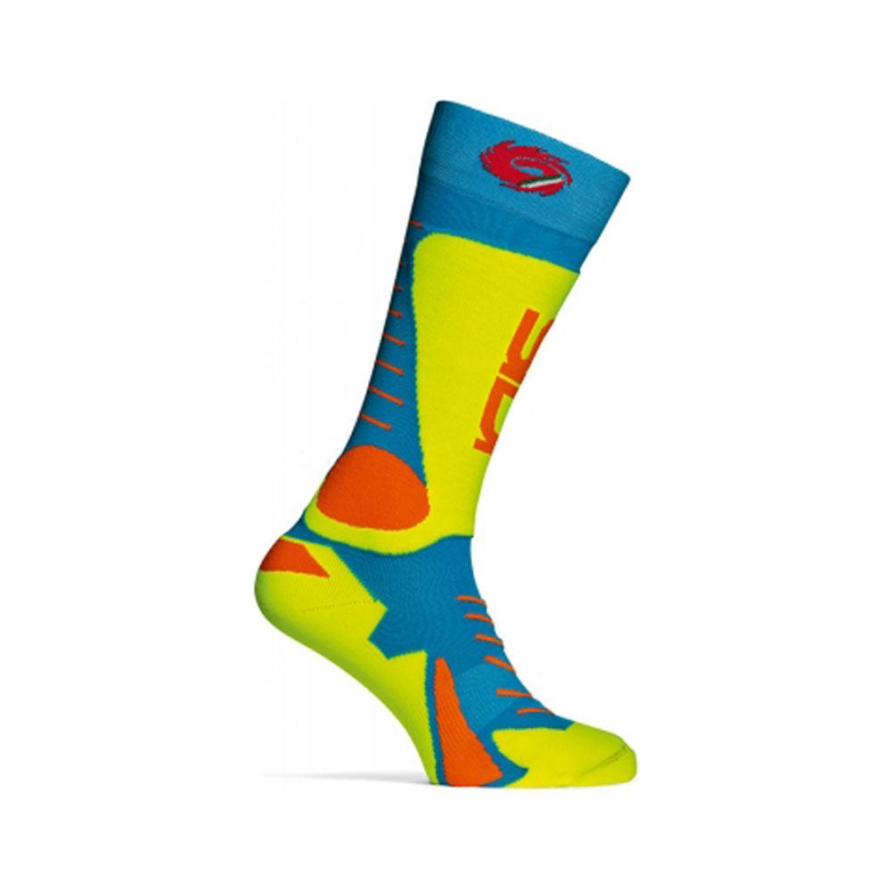Sidi Tony Socks Light Blue / Yellow FREE 1 YEAR Returns, FREE UK Delivery | ThrottleChimp