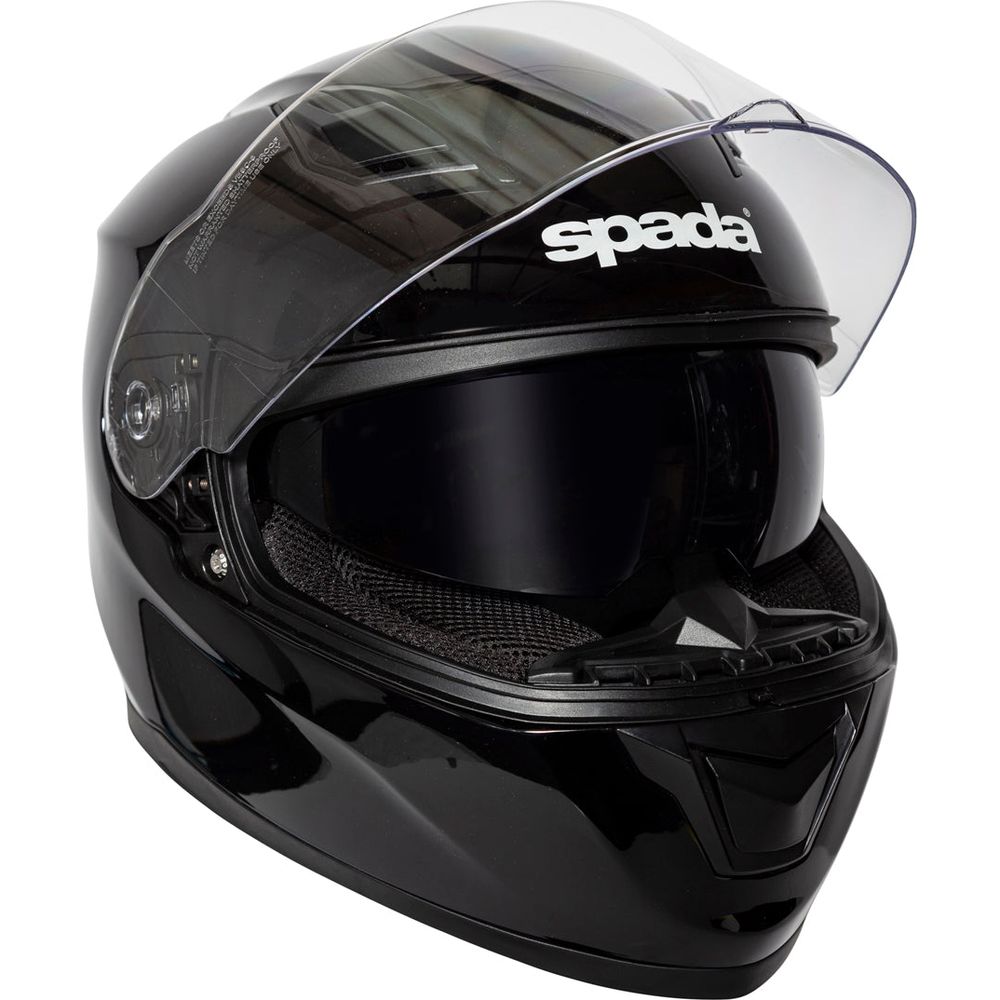 Spada SP17 Full Face Helmet Black FREE 1 YEAR Returns, FREE UK Delivery | ThrottleChimp