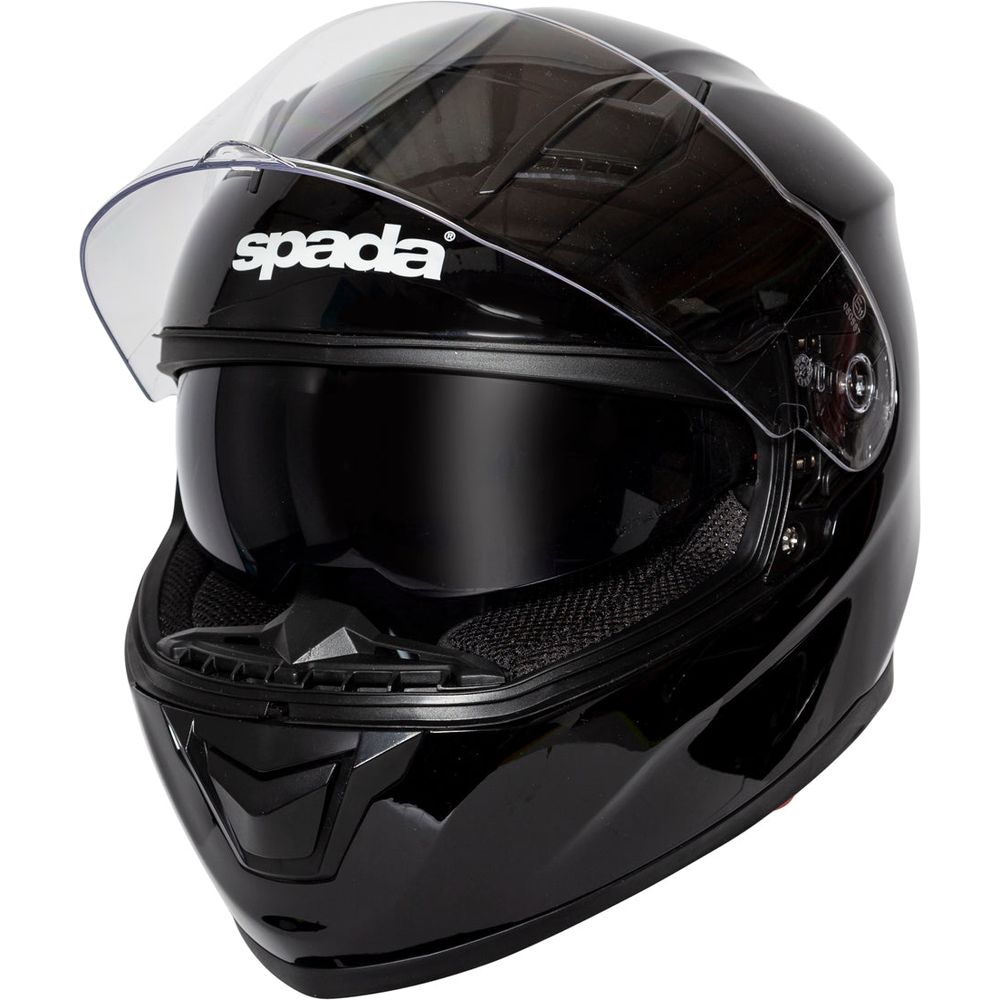 Spada SP17 Full Face Helmet Black FREE 1 YEAR Returns, FREE UK Delivery | ThrottleChimp