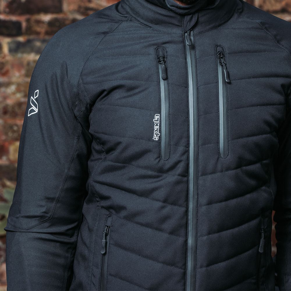 Spada Tino Quilted CE Textile Jacket Black FREE 1 YEAR Returns, FREE UK Delivery | ThrottleChimp