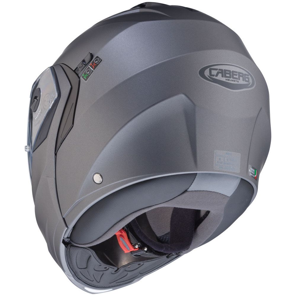 Caberg Duke X Plain Flip-Up Helmet Matt Gun Metal FREE 1 YEAR Returns, FREE UK Delivery | ThrottleChimp
