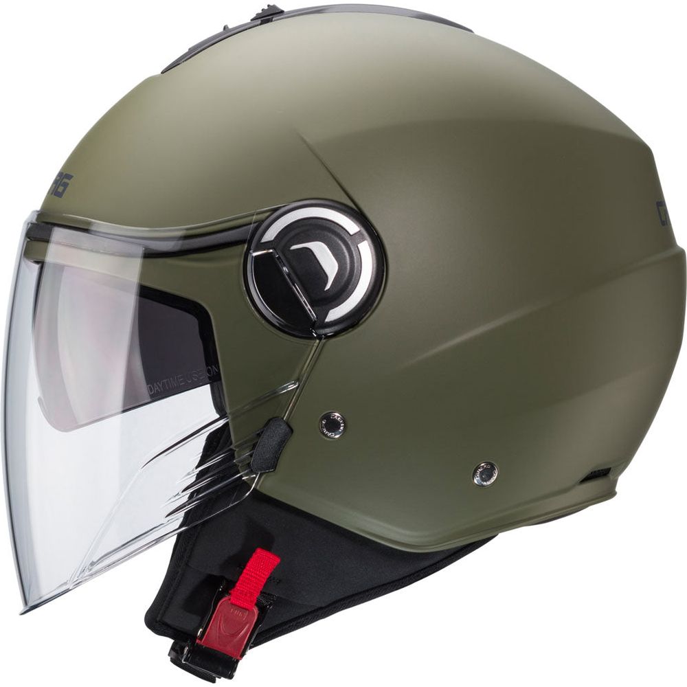 Caberg Riviera V4X Plain Open Face Helmet Matt Military Green FREE 1 YEAR Returns, FREE UK Delivery | ThrottleChimp