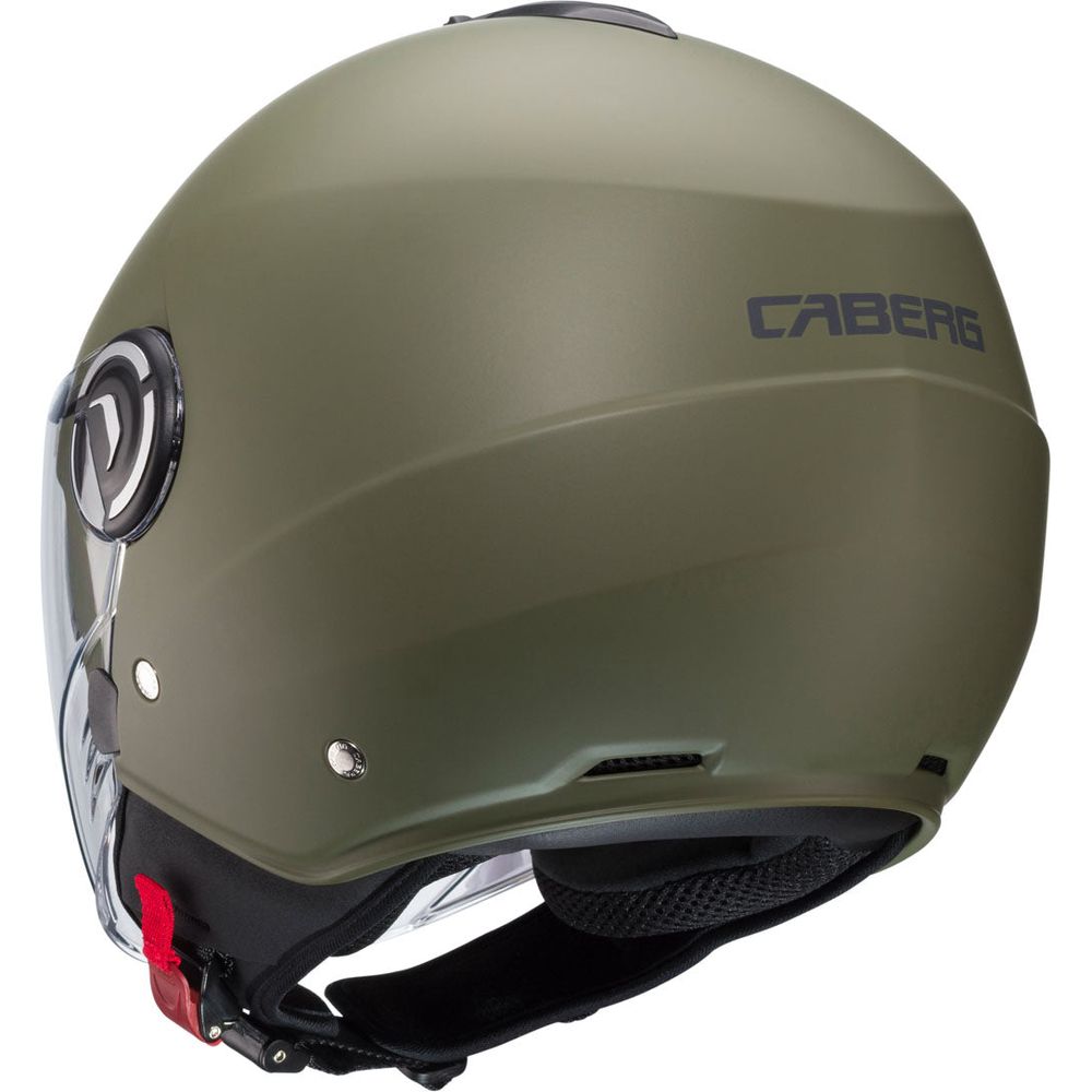Caberg Riviera V4X Plain Open Face Helmet Matt Military Green FREE 1 YEAR Returns, FREE UK Delivery | ThrottleChimp