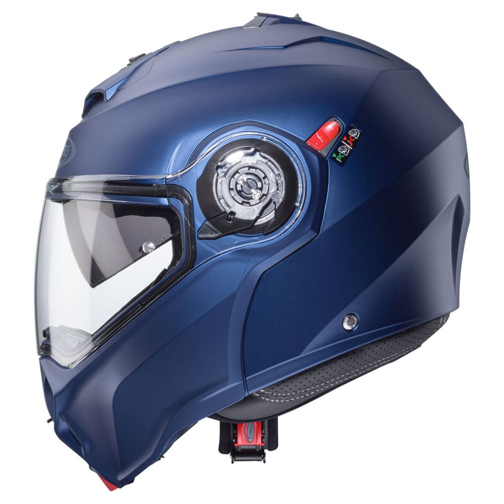 Caberg Duke Evo Plain Flip-Up Helmet Matt Blue FREE 1 YEAR Returns, FREE UK Delivery | ThrottleChimp