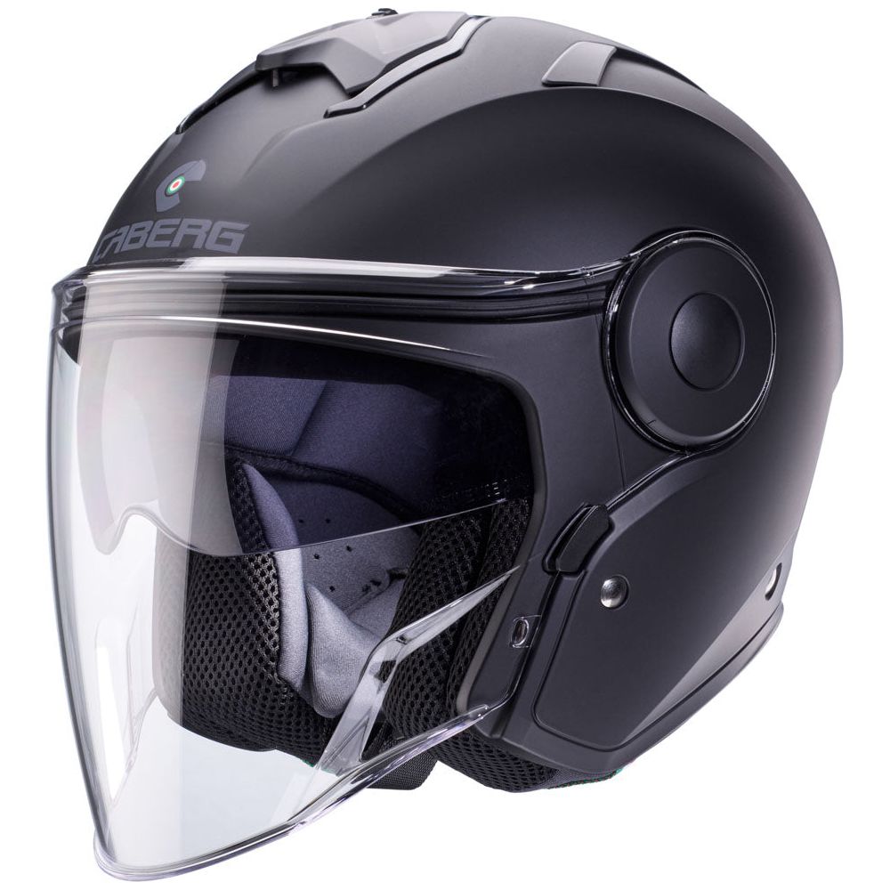 Caberg Soho Open Face Helmet Matt Black FREE 1 YEAR Returns, FREE UK Delivery | ThrottleChimp