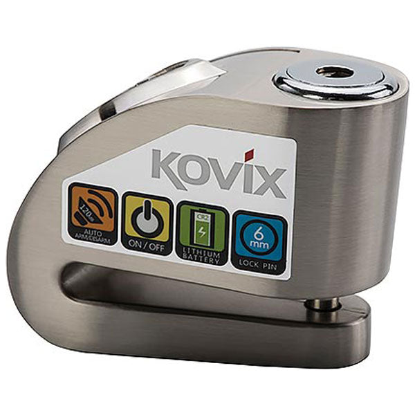 Kovix KD6 Alarmed Disc Lock 6mm Brushed Metal FREE 1 YEAR Returns, FREE UK Delivery | ThrottleChimp