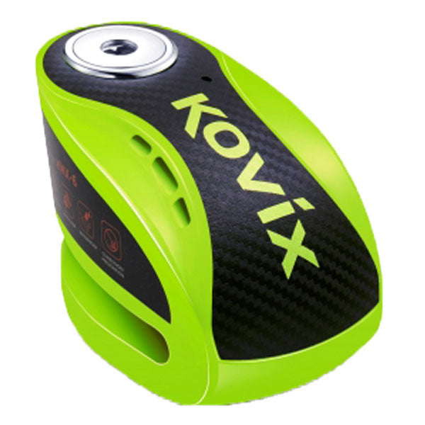 Kovix KNX Alarmed Disc Lock 6mm Fluo Green FREE 1 YEAR Returns, FREE UK Delivery | ThrottleChimp