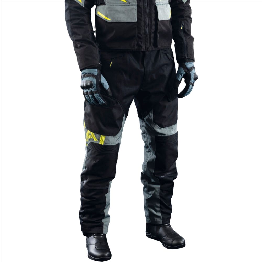 ARMR Kumaji 3.0 Waterproof Textile Trouser Black / Green / Fluo Yellow FREE 1 YEAR Returns, FREE UK Delivery | ThrottleChimp