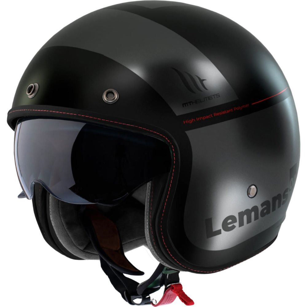 MT Le Mans 2 SV S Quality B2 Open Face Helmet Matt Black / Grey FREE 1 YEAR Returns, FREE UK Delivery | ThrottleChimp
